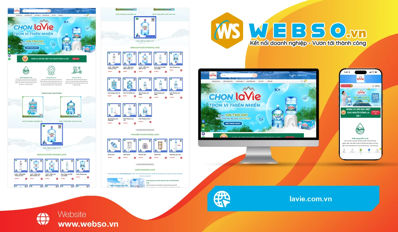 Thiết Kế Website Nước Uống Đóng Chai Lavie: Giải Pháp Tiện Lợi Cho Khách Hàng