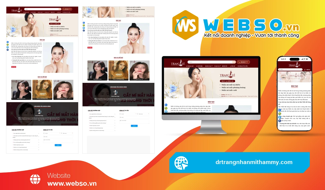 Thiết Kế Website Thẩm Mỹ Viện Trang Lê: Nâng Tầm Hình Ảnh Thương Hiệu Đẳng Cấp