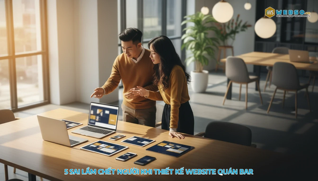 thiết kế website quán bar - 5 sai lầm chết người khi thiết kế website quán bar