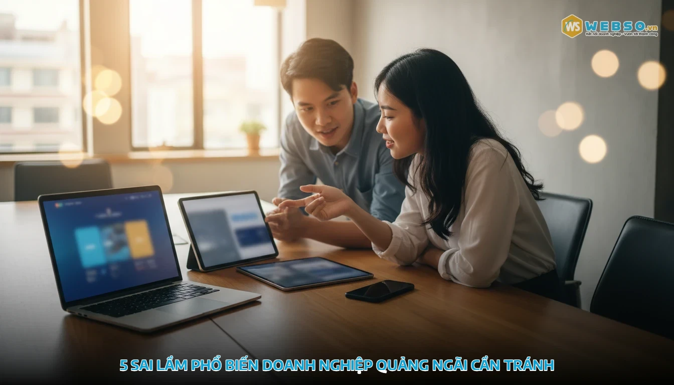 thiết kế web quảng ngãi - 5 Sai Lầm Phổ Biến Doanh Nghiệp Quảng Ngãi Cần Tránh