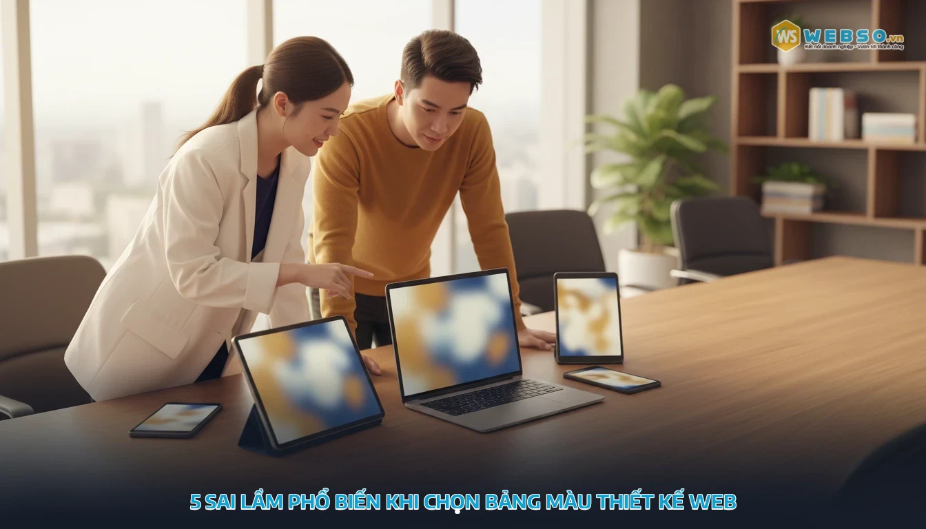 bảng màu thiết kế web - 5 sai lầm phổ biến khi chọn bảng màu thiết kế web