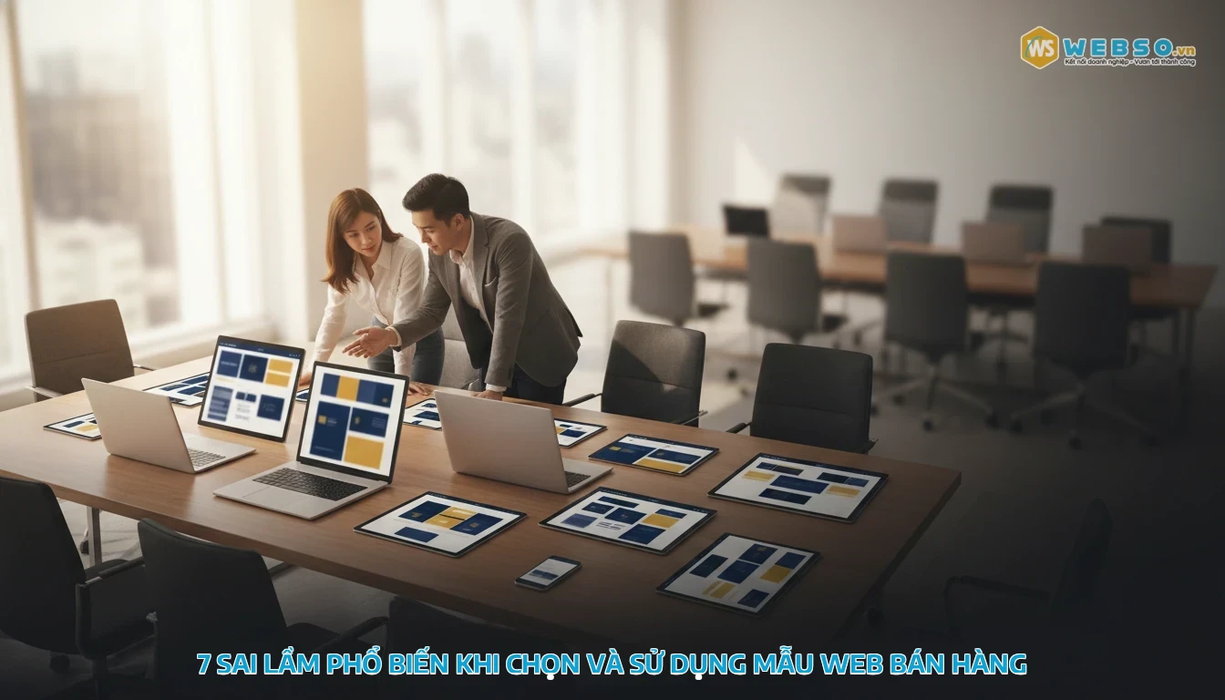 mẫu web bán hàng - 7 sai lầm phổ biến khi chọn và sử dụng mẫu web bán hàng