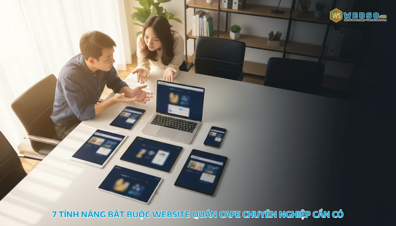 thiết kế website quán cafe - 7 tính năng bắt buộc website quán cafe chuyên nghiệp cần có