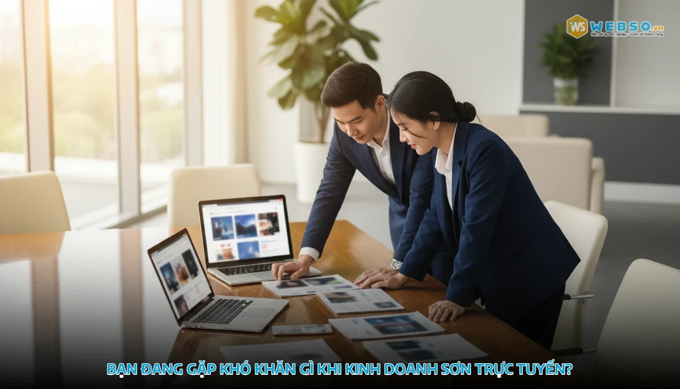 thiết kế website bán sơn - Bạn đang gặp khó khăn gì khi kinh doanh sơn trực tuyến?