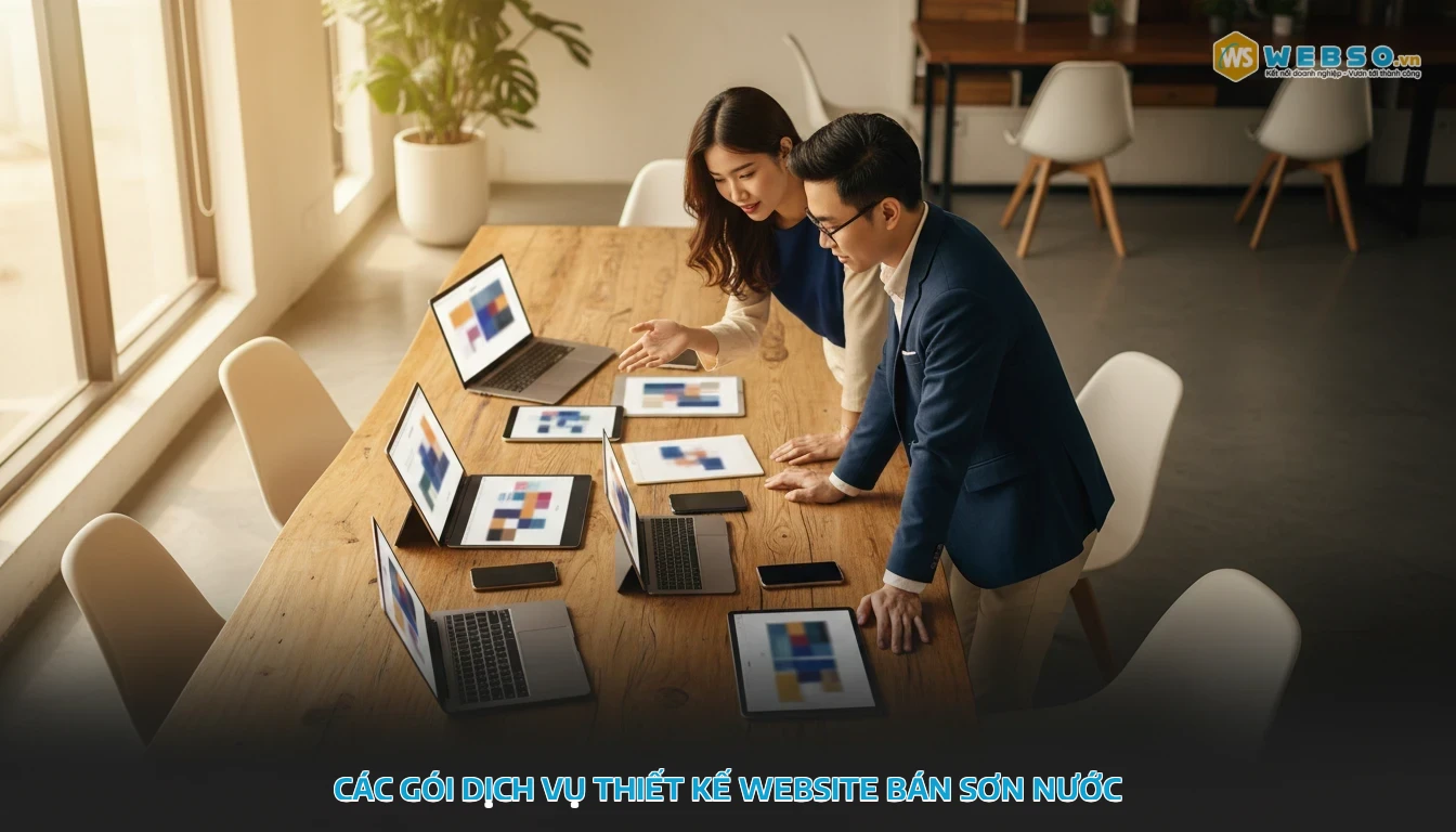 thiết kế website bán sơn - Các gói dịch vụ thiết kế website bán sơn nước