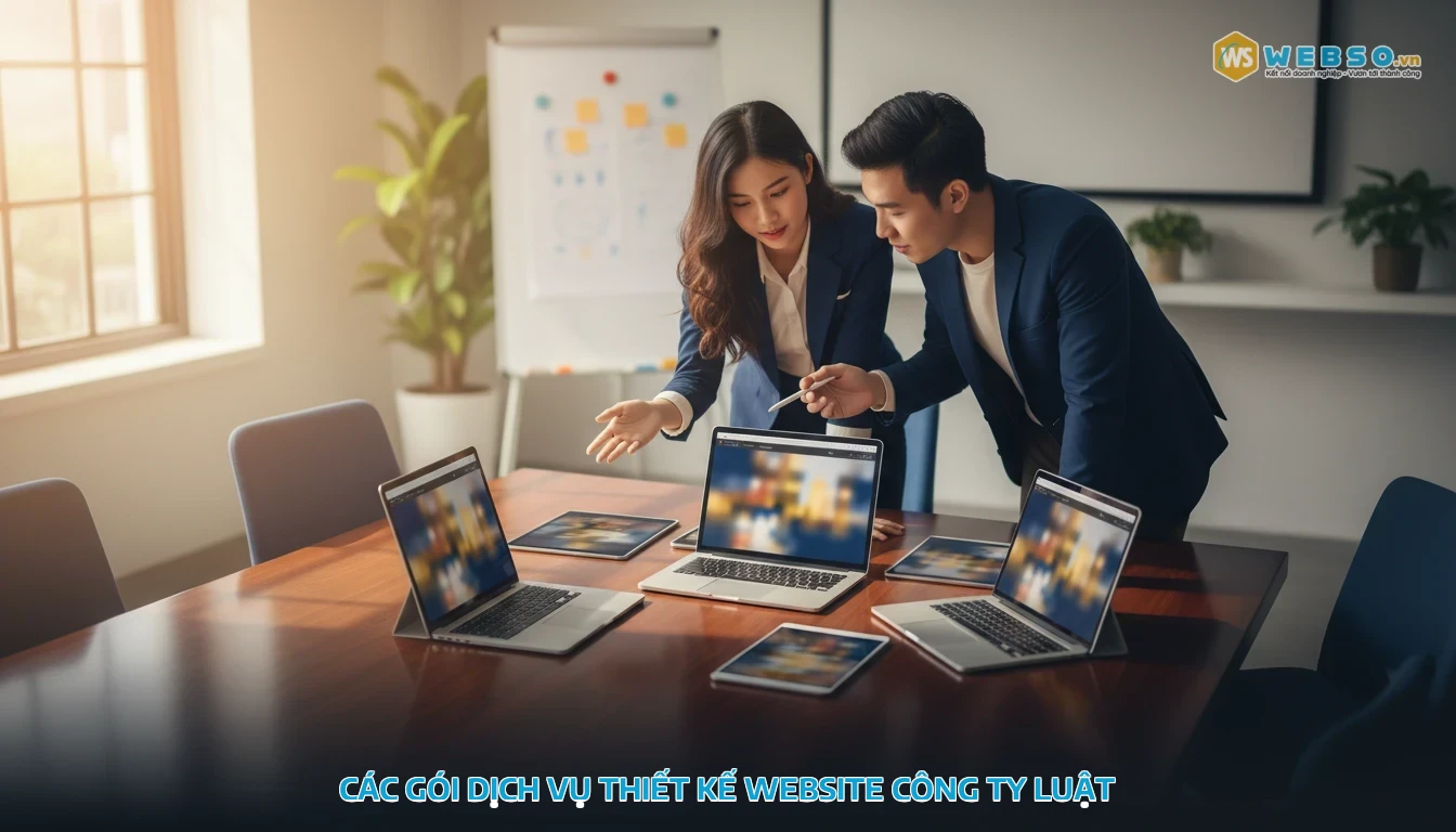 thiết kế website công ty luật - Các gói dịch vụ thiết kế website công ty luật