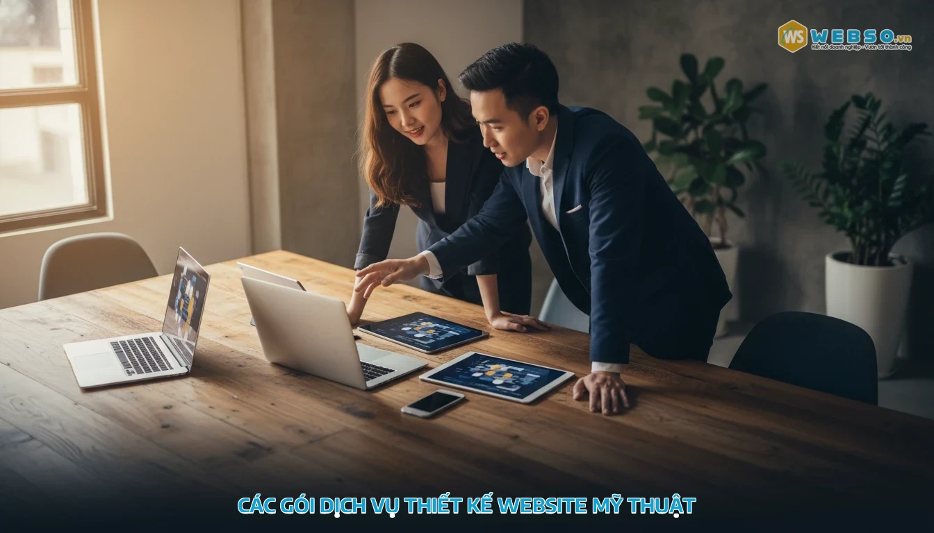 thiết kế website mỹ thuật - Các gói dịch vụ thiết kế website mỹ thuật