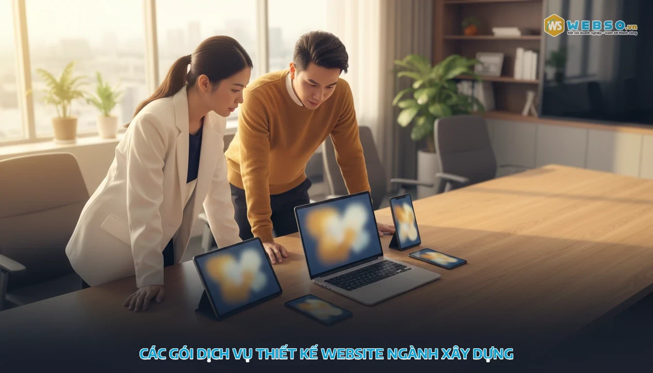 thiết kế website ngành xây dựng - Các gói dịch vụ thiết kế website ngành xây dựng