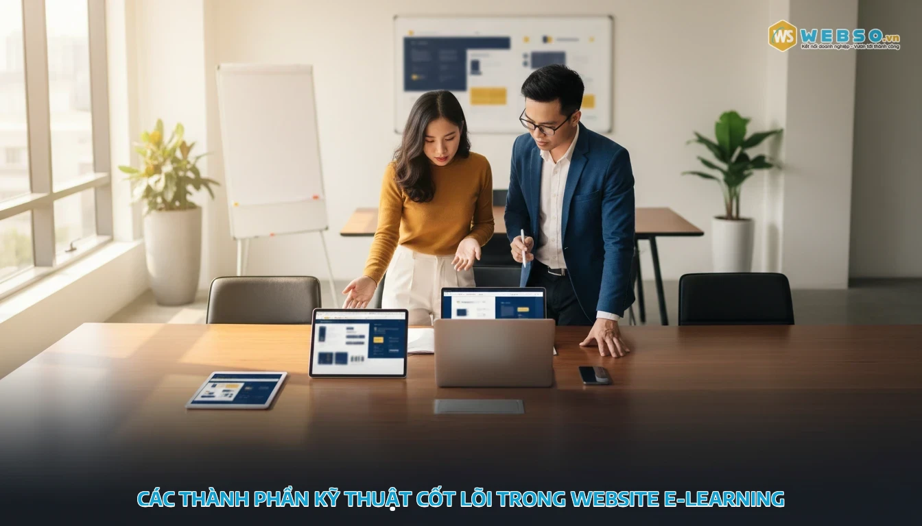 thiết kế web elearning - Các Thành Phần Kỹ Thuật Cốt Lõi Trong Website E-learning