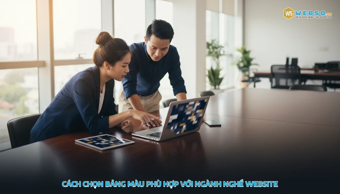bảng màu thiết kế web - Cách chọn bảng màu phù hợp với ngành nghề website