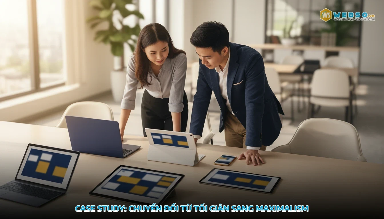 thiết kế và lập trình web - Case Study: Chuyển Đổi Từ Tối Giản Sang Maximalism