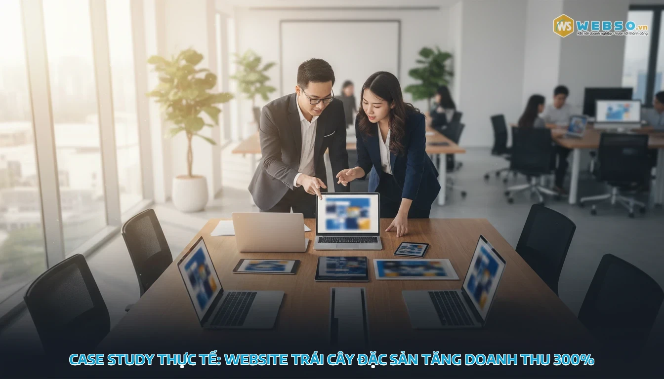 thiết kế web tiền giang - Case study thực tế: Website trái cây đặc sản tăng doanh thu 300%
