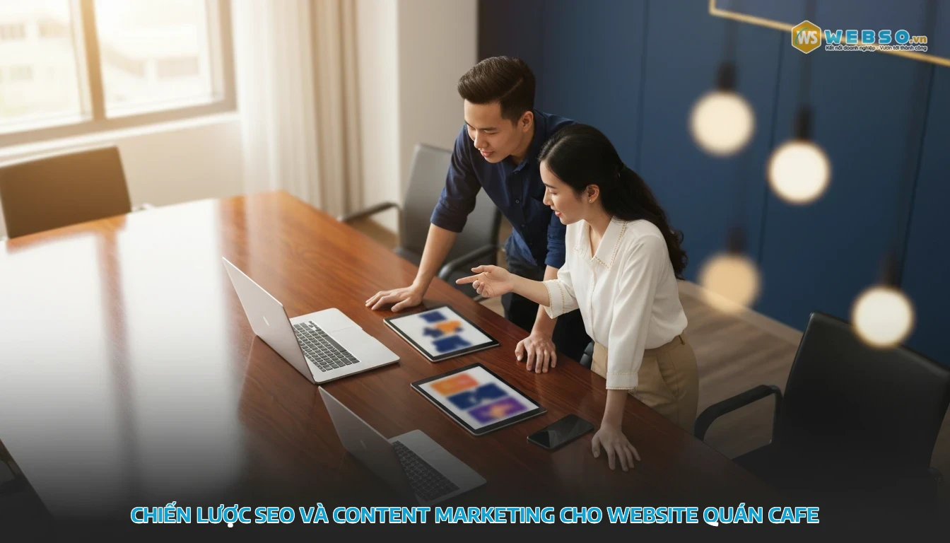 thiết kế website quán cafe - Chiến lược SEO và content marketing cho website quán cafe
