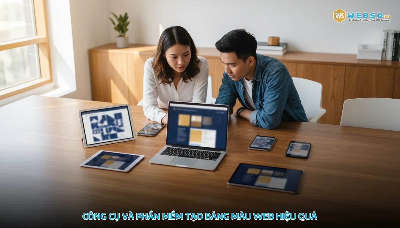 bảng màu thiết kế web - Công cụ và phần mềm tạo bảng màu web hiệu quả