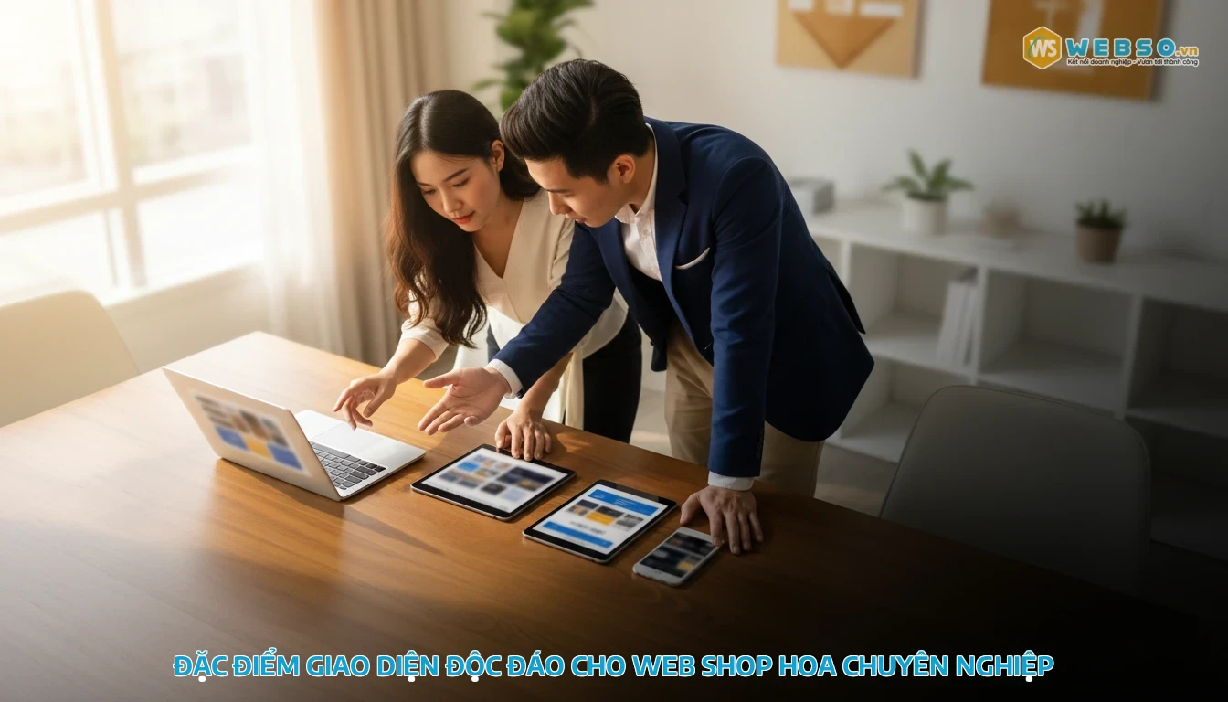 thiết kế web shop hoa - Đặc điểm giao diện độc đáo cho web shop hoa chuyên nghiệp