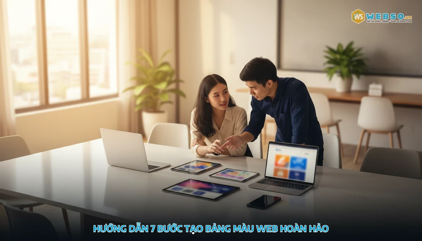 phối màu trong thiết kế web - Hướng dẫn 7 bước tạo bảng màu web hoàn hảo