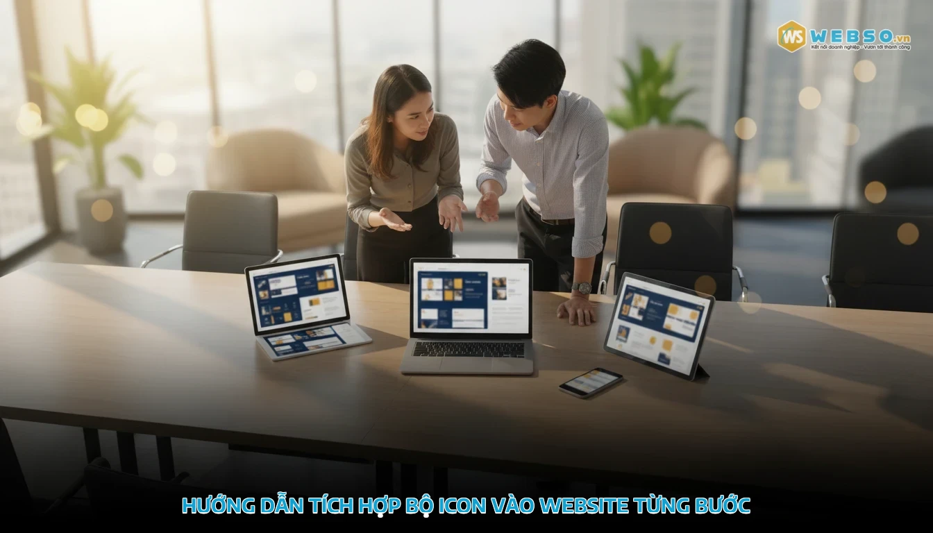 download bộ icon cho thiết kế web - Hướng dẫn tích hợp bộ icon vào website từng bước