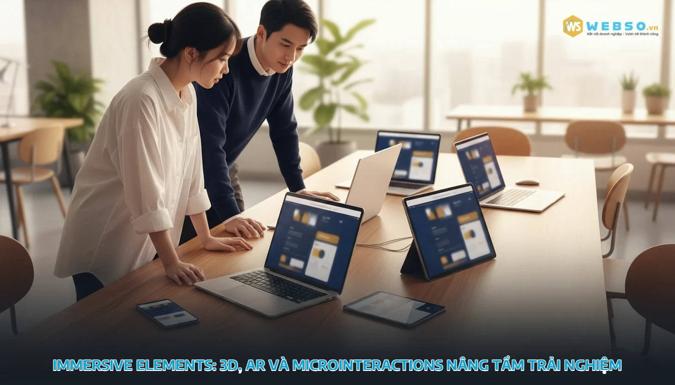 những điều cần biết khi thiết kế website - Immersive Elements: 3D, AR và Microinteractions nâng tầm trải nghiệm
