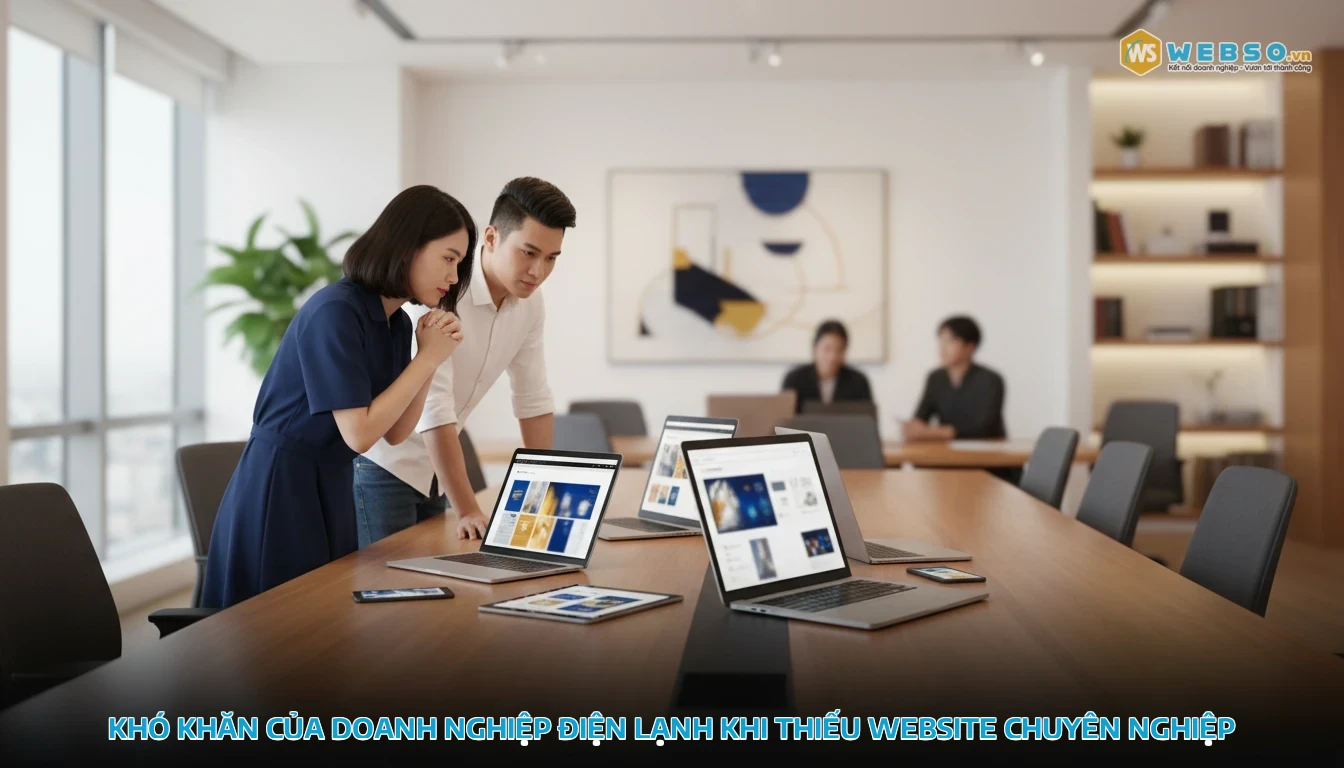 thiết kế website điện lạnh - Khó Khăn Của Doanh Nghiệp Điện Lạnh Khi Thiếu Website Chuyên Nghiệp