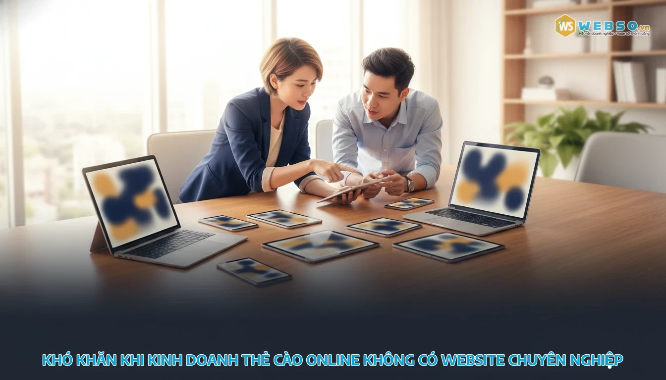 thiết kế website bán thẻ cào - Khó khăn khi kinh doanh thẻ cào online không có website chuyên nghiệp