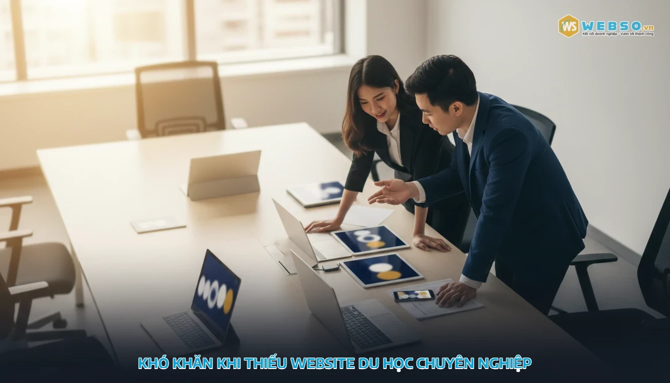 thiết kế website du học - Khó khăn khi thiếu website du học chuyên nghiệp