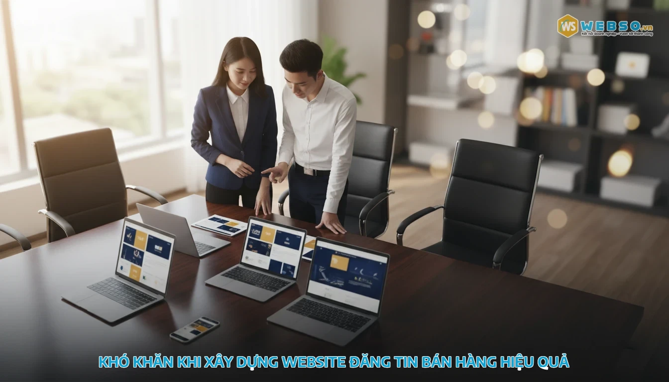 thiết kế website đăng tin - Khó khăn khi xây dựng website đăng tin bán hàng hiệu quả