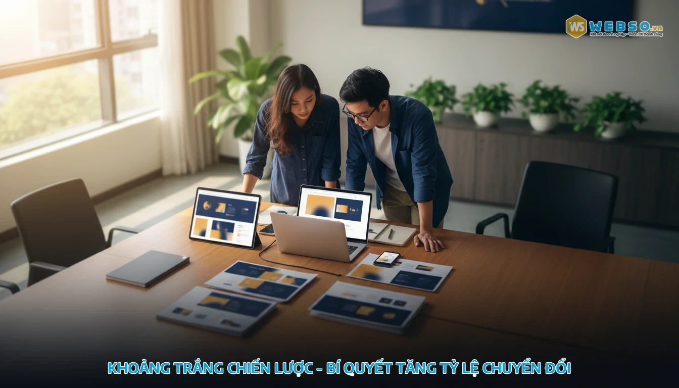 thiết kế web công ty - Khoảng Trắng Chiến Lược - Bí Quyết Tăng Tỷ Lệ Chuyển Đổi