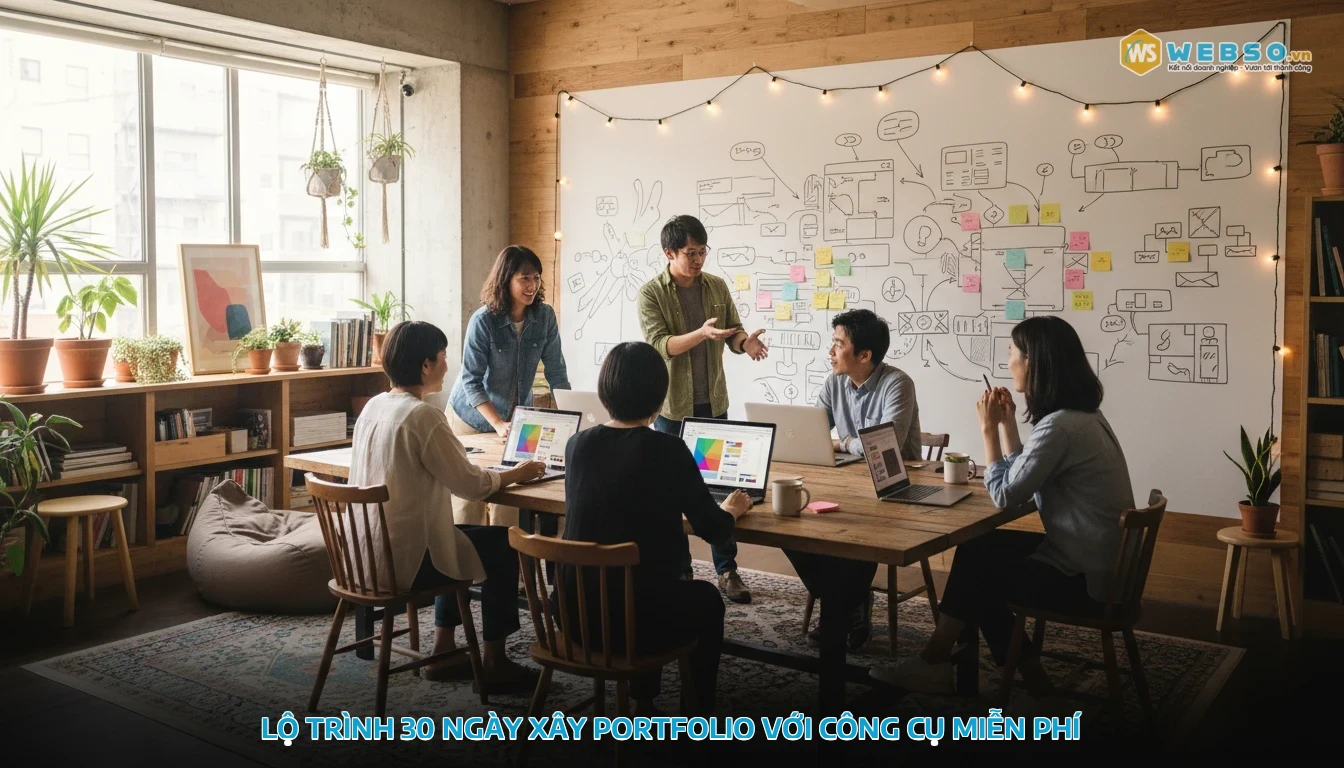 thực tập thiết kế web - Lộ trình 30 ngày xây portfolio với công cụ miễn phí