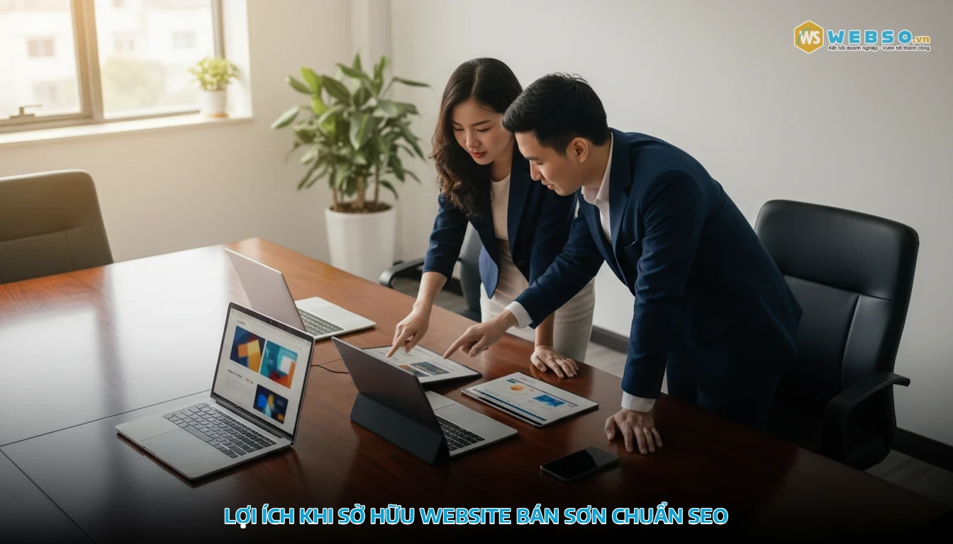 thiết kế website bán sơn - Lợi ích khi sở hữu website bán sơn chuẩn SEO