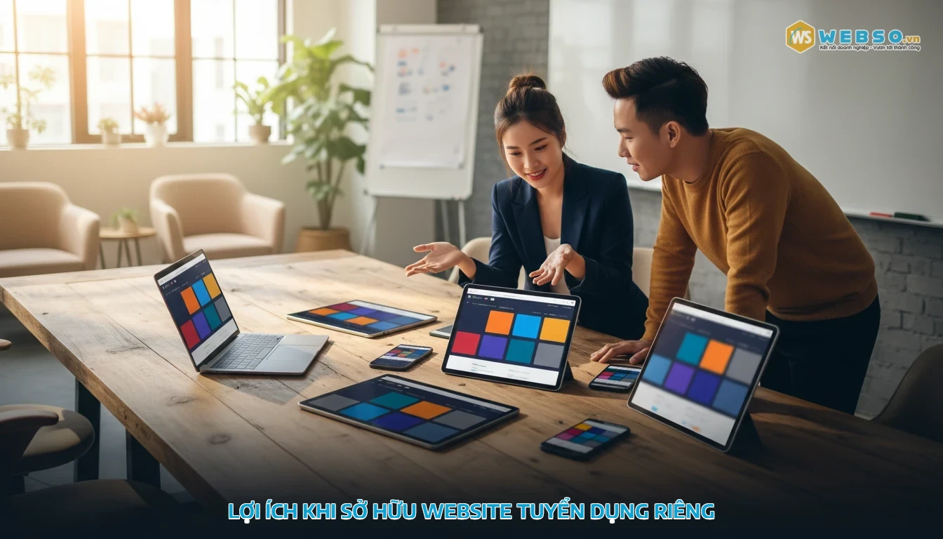 thiết kế website tuyển dụng - Lợi ích khi sở hữu website tuyển dụng riêng