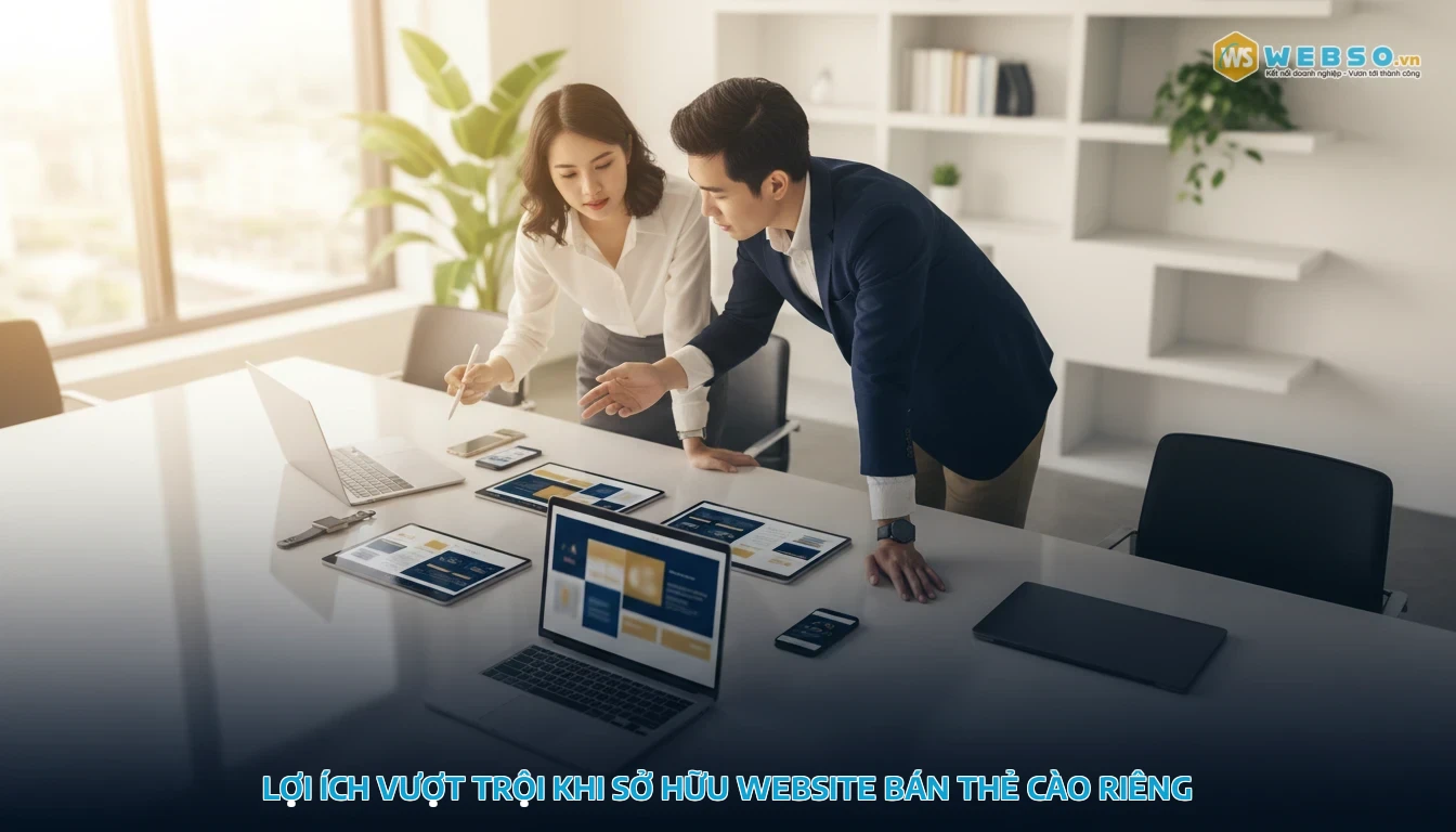 thiết kế website bán thẻ cào - Lợi ích vượt trội khi sở hữu website bán thẻ cào riêng