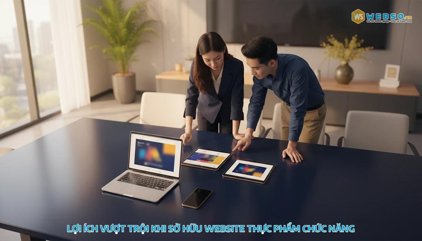 thiết kế website thực phẩm chức năng - Lợi ích vượt trội khi sở hữu website thực phẩm chức năng