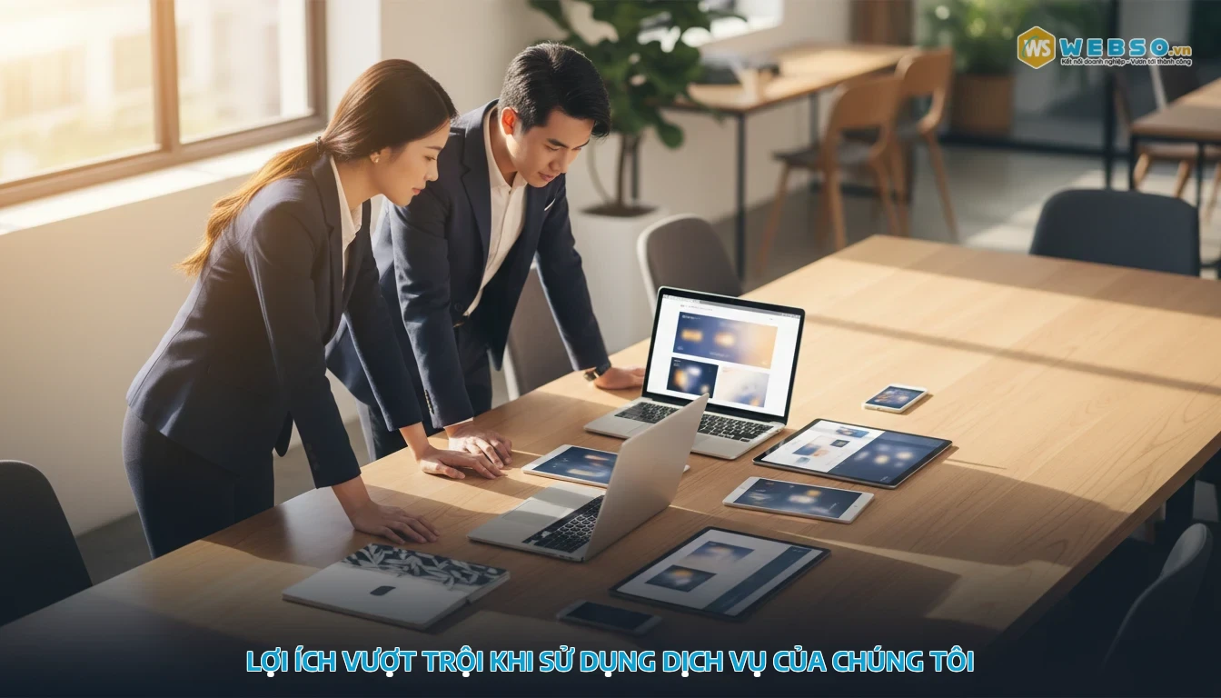 thiết kế website thương mại điện tử - Lợi ích vượt trội khi sử dụng dịch vụ của chúng tôi