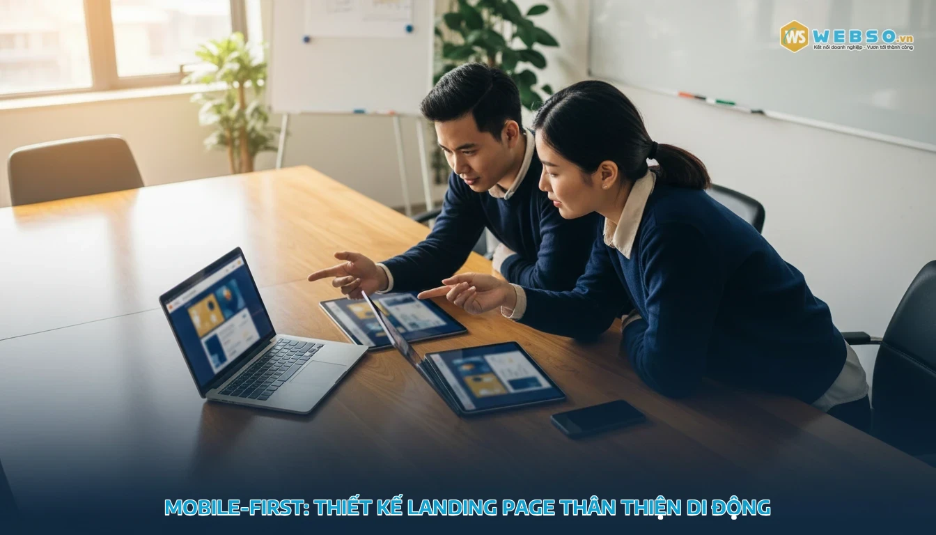 thiết kế website landing page - Mobile-First: Thiết kế landing page thân thiện di động