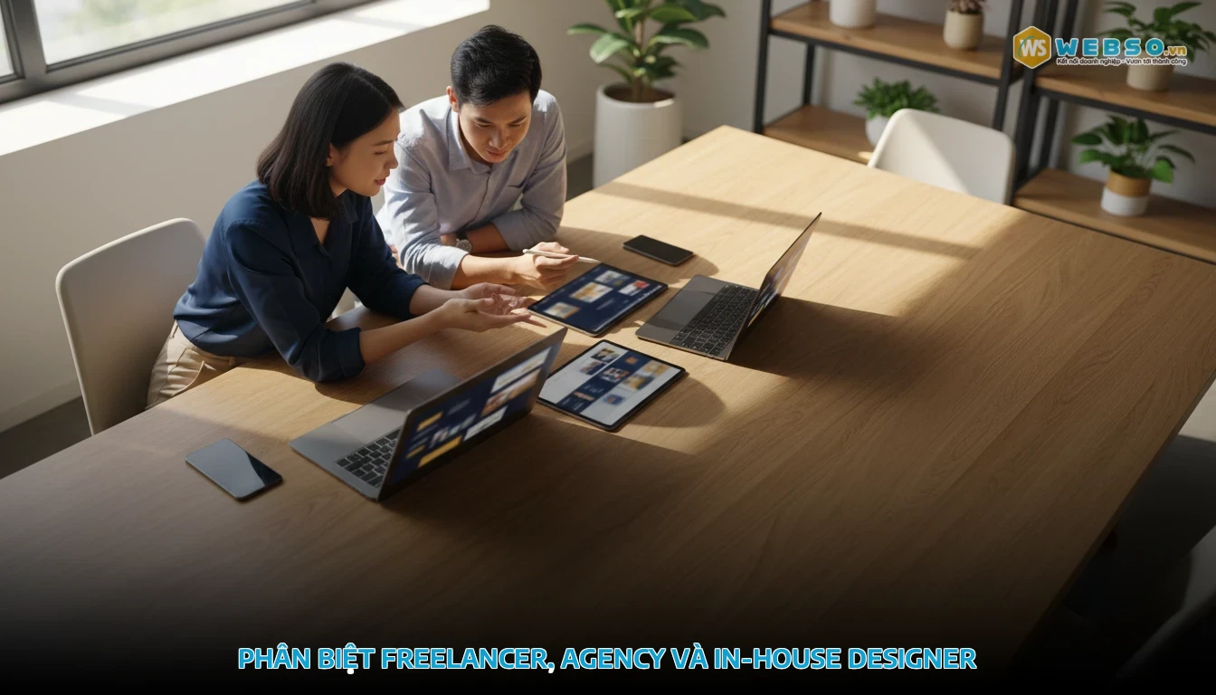 cần người thiết kế website - Phân Biệt Freelancer, Agency Và In-house Designer