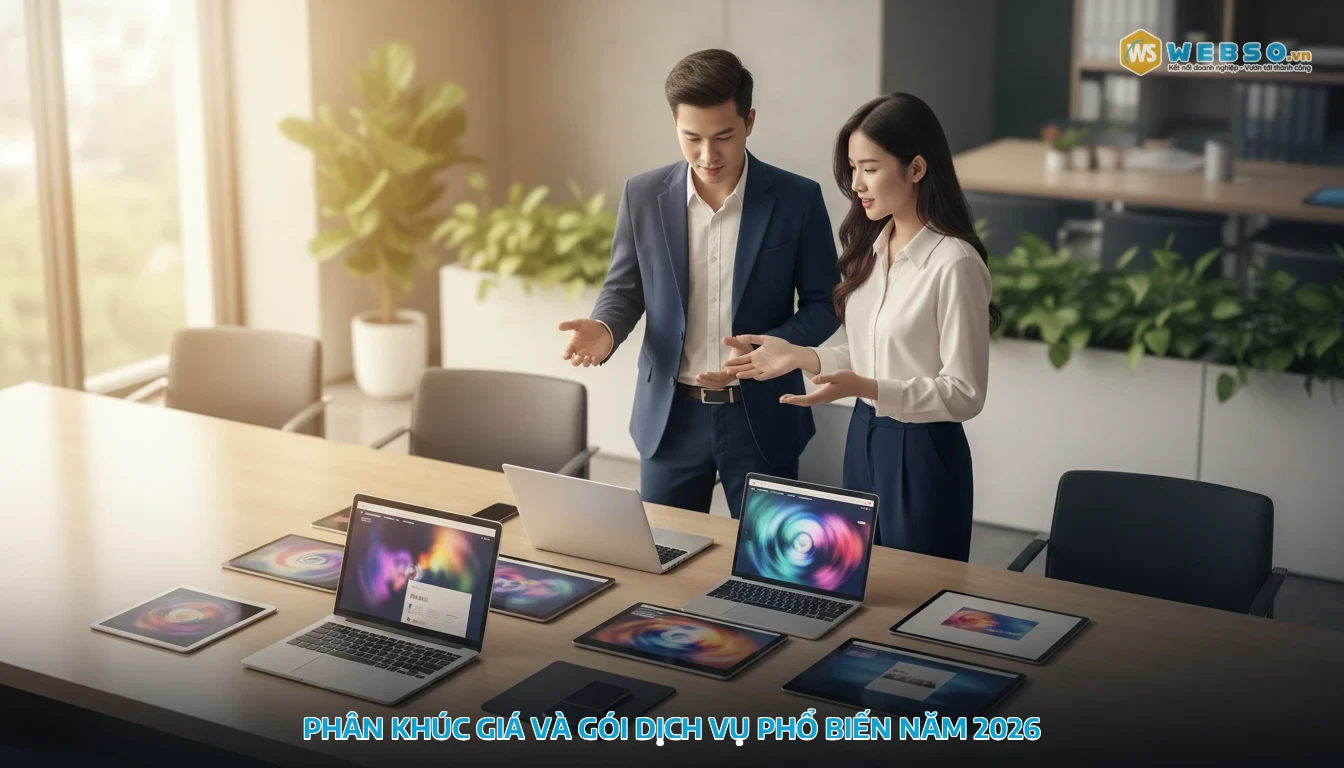 thiết kế web theo yêu cầu giá rẻ - Phân Khúc Giá Và Gói Dịch Vụ Phổ Biến Năm 2026
