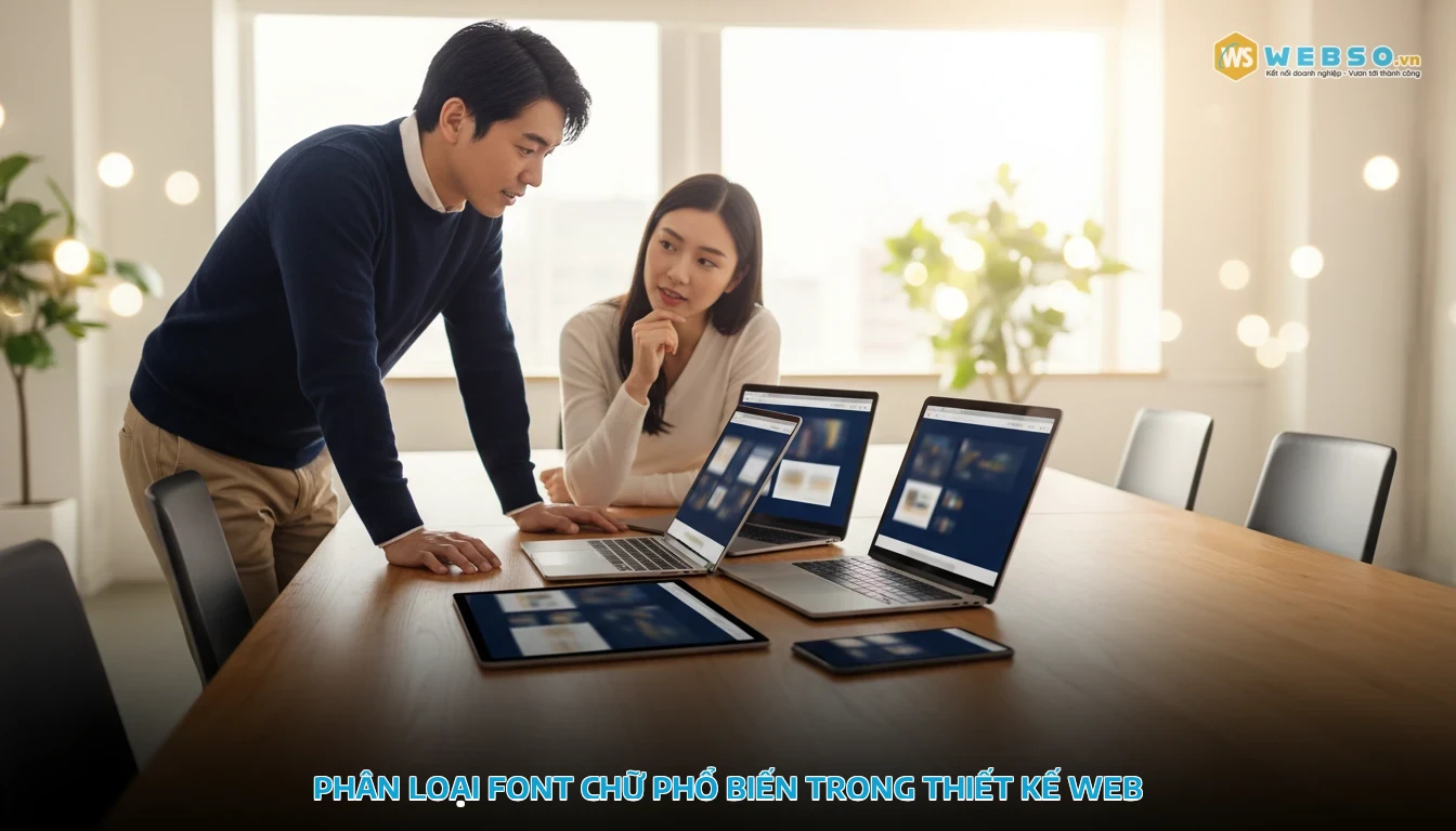font chữ thiết kế web - Phân loại font chữ phổ biến trong thiết kế web