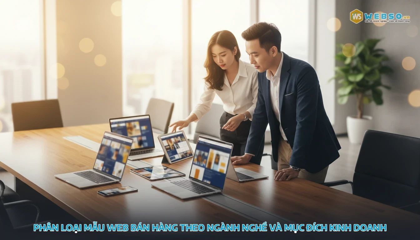 mẫu web bán hàng - Phân loại mẫu web bán hàng theo ngành nghề và mục đích kinh doanh