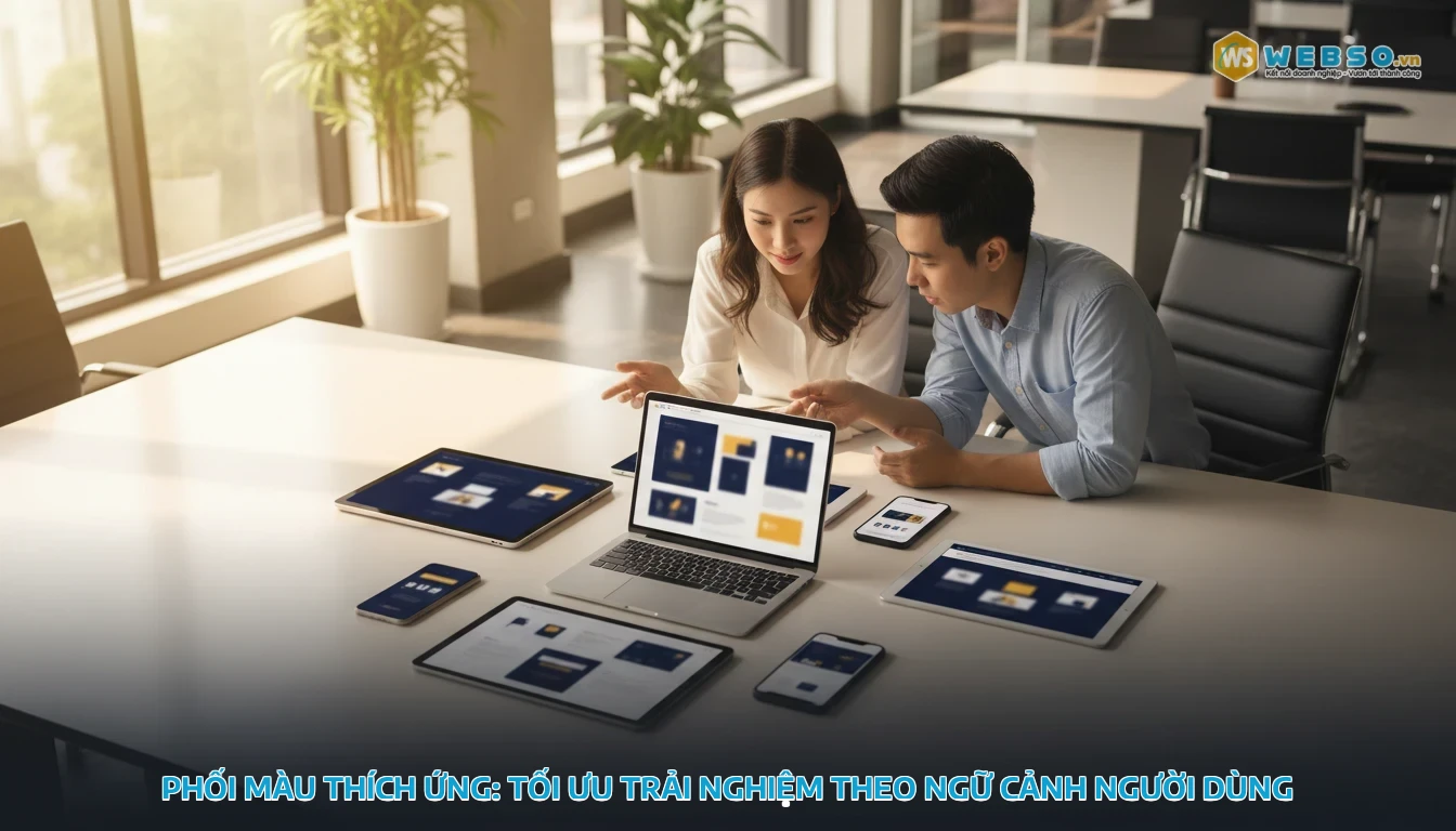 phối màu trong thiết kế web - Phối màu thích ứng: Tối ưu trải nghiệm theo ngữ cảnh người dùng
