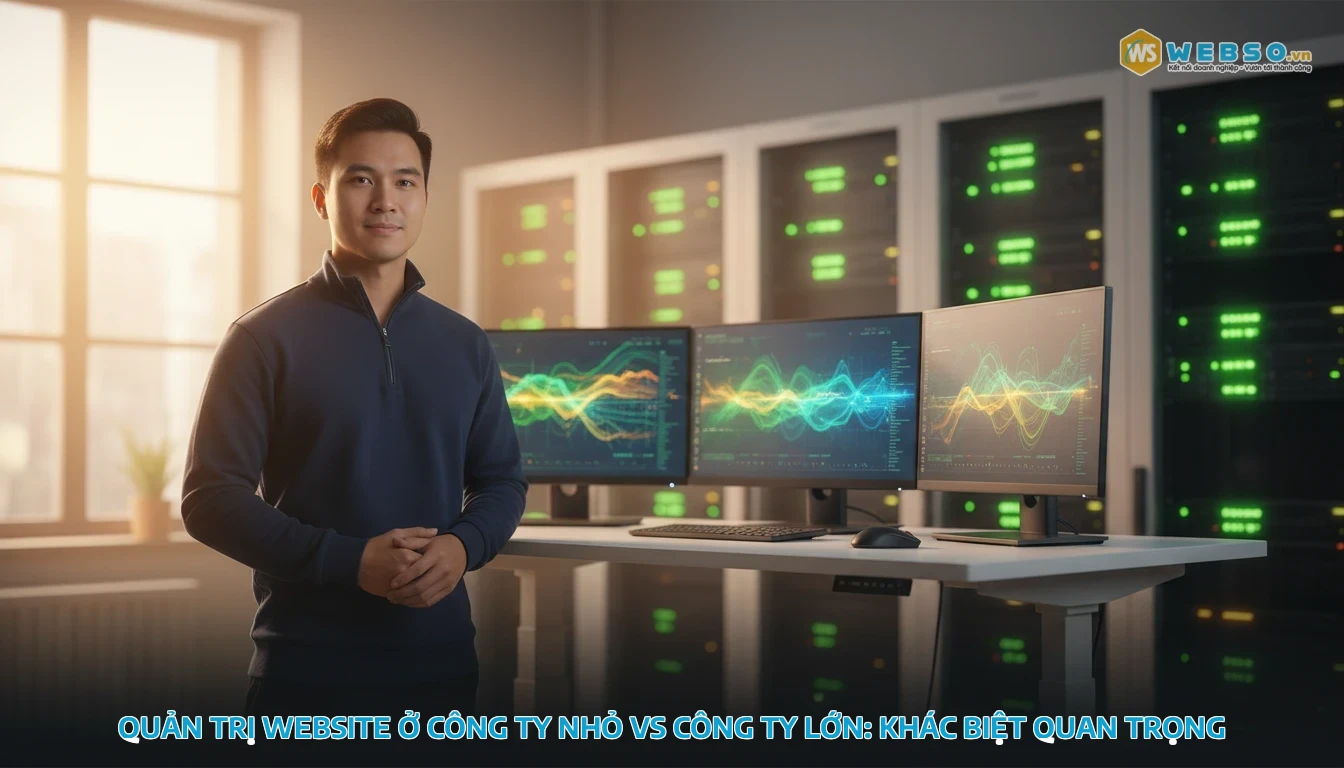 tuyển dụng nhân viên quản trị website - Quản trị website ở công ty nhỏ vs công ty lớn: Khác biệt quan trọng