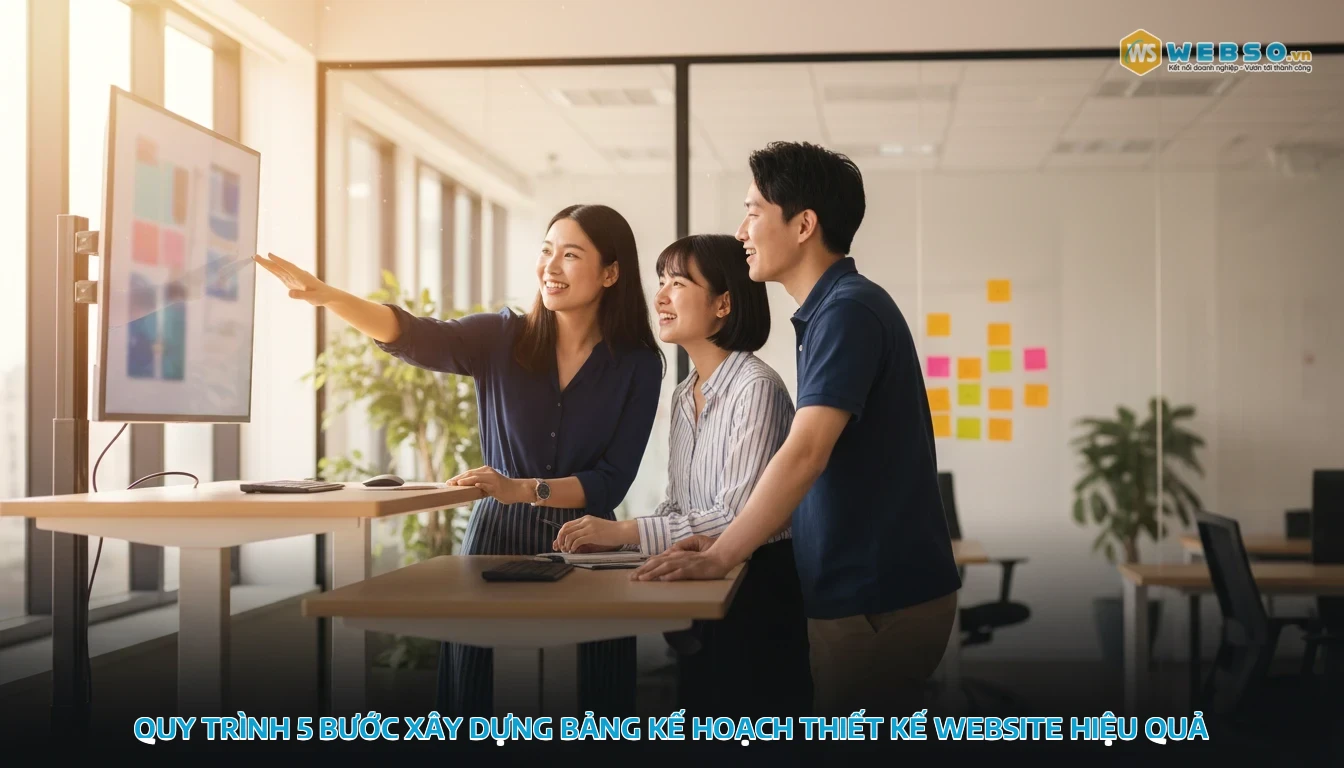 bảng kế hoạch thiết kế website - Quy trình 6 bước xây dựng bảng kế hoạch thiết kế website hiệu quả