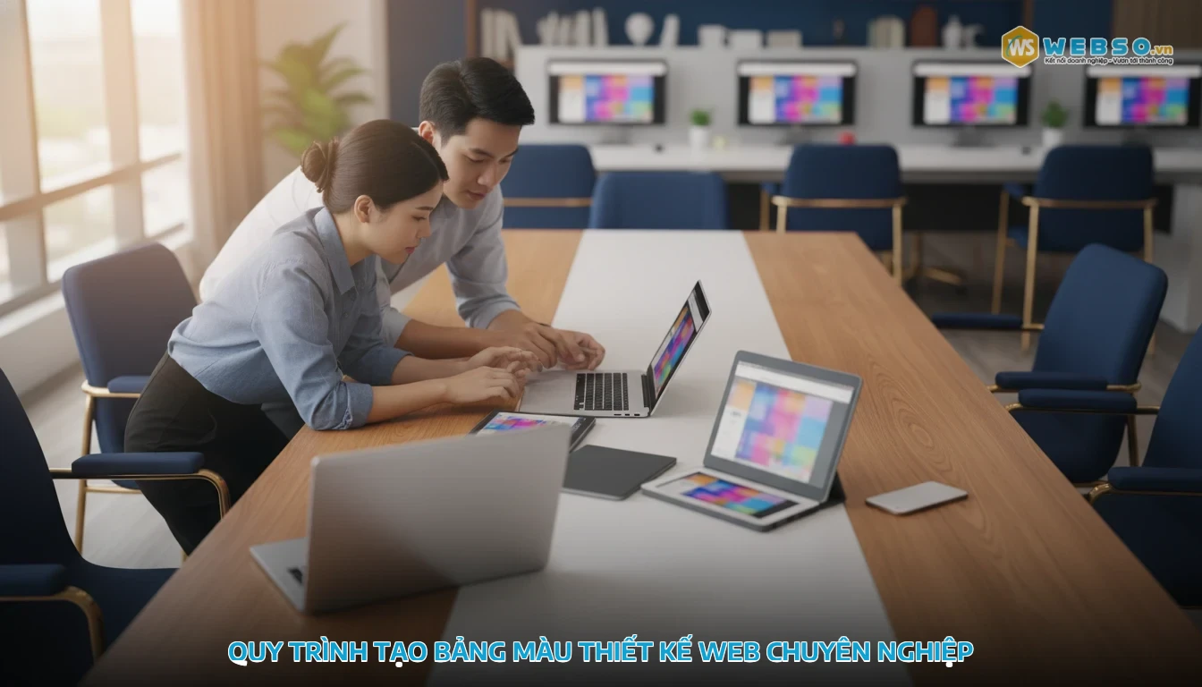 bảng màu thiết kế web - Quy trình tạo bảng màu thiết kế web chuyên nghiệp