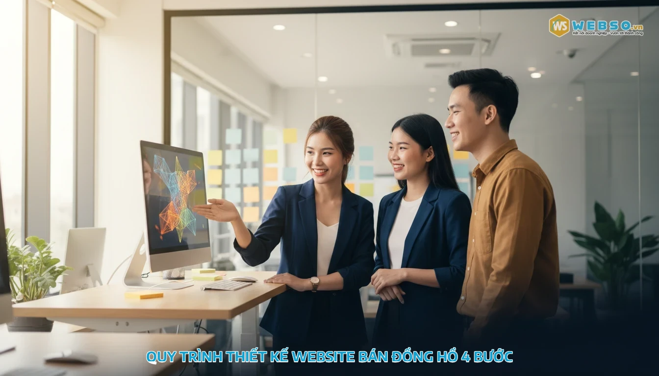 thiết kế website bán đồng hồ - Quy trình thiết kế website bán đồng hồ 4 bước