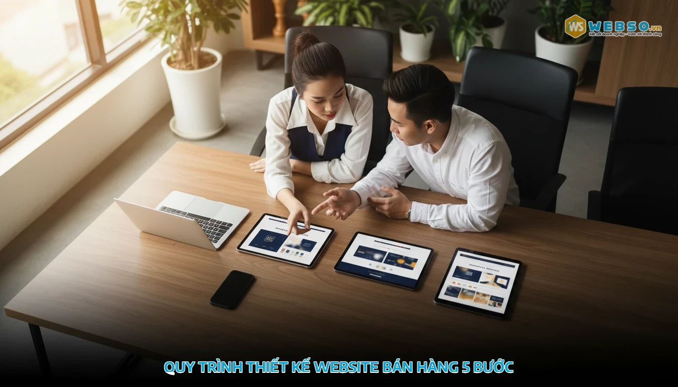 thiết kế website bán hàng - Quy trình thiết kế website bán hàng 5 bước