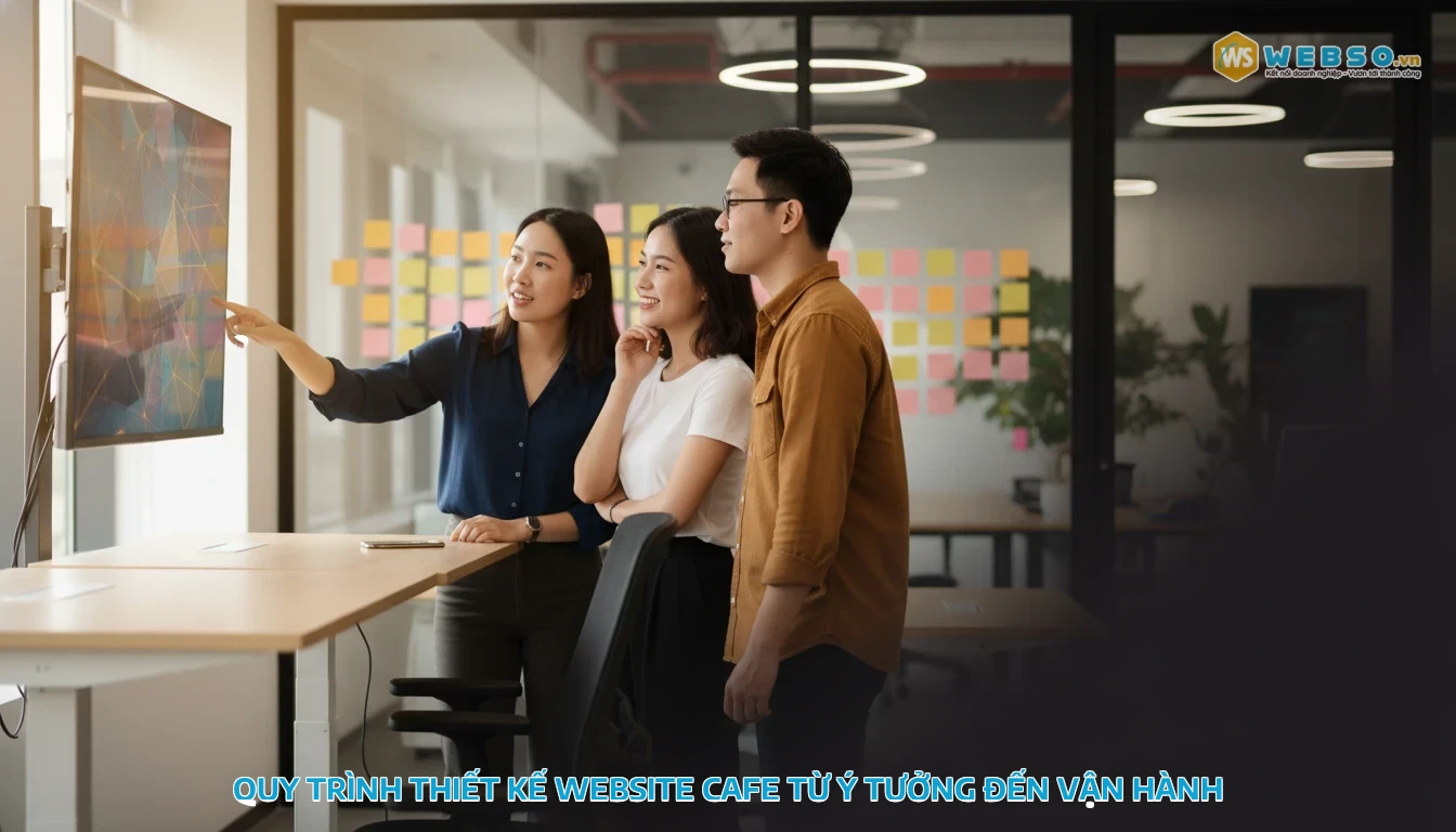 thiết kế website quán cafe - Quy trình thiết kế website cafe từ ý tưởng đến vận hành