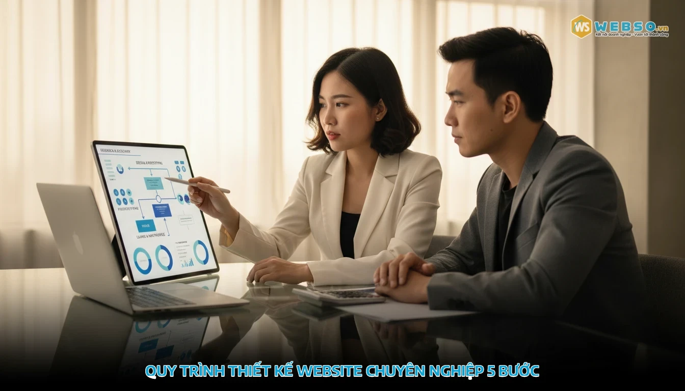 bảng giá thiết kế website - Quy trình thiết kế website chuyên nghiệp 5 bước