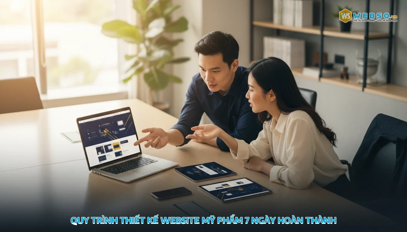 thiết kế website bán mỹ phẩm - Quy trình thiết kế website mỹ phẩm 7 ngày hoàn thành
