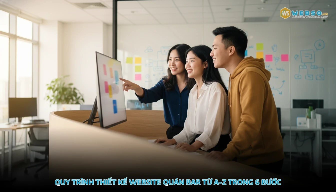 thiết kế website quán bar - Quy trình thiết kế website quán bar từ A-Z trong 6 bước