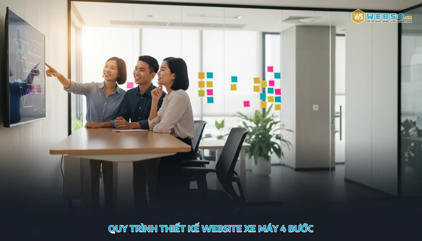 thiết kế website xe máy - Quy trình thiết kế website xe máy 4 bước