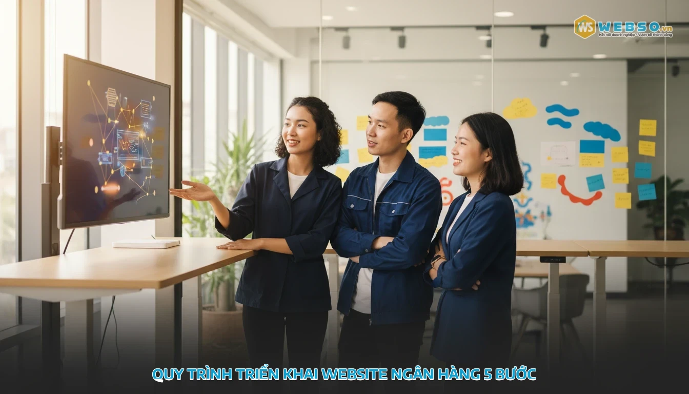 thiết kế website ngân hàng - Quy trình triển khai website ngân hàng 5 bước